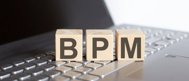 Bpm,Business,Process,Management,Written,On,A,Wooden,Cube,On